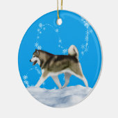 Alaskan Malamute Snowflake Ornament (Links)
