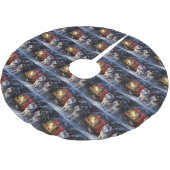 Alaskan Malamute Snowy Sleigh Ride Kerstmis Kerstboom Rok (Gekanteld)