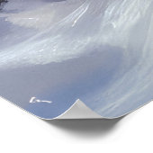 Alaskan Malamute Snowy Sleigh Ride Kerstmis Poster (Hoek)