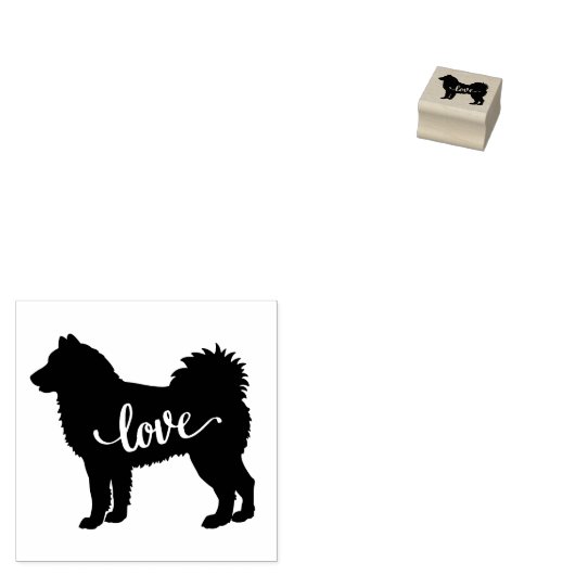 Alaskan Malamute Spitz-hondenliefde Rubberstempel (Gestempeld)