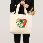 Alaskan Malamute St. Patrick's Day Grote Tote Bag (Voorkant (product))