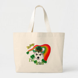 Alaskan Malamute St. Patrick's Day Grote Tote Bag