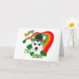Alaskan Malamute St. Patrick's Day Kaart