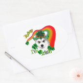 Alaskan Malamute St. Patrick's Day Ovale Sticker (Envelop)
