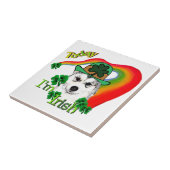 Alaskan Malamute St. Patrick's Day Tegeltje (Zijkant)