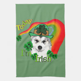 Alaskan Malamute St. Patrick's Day Theedoek
