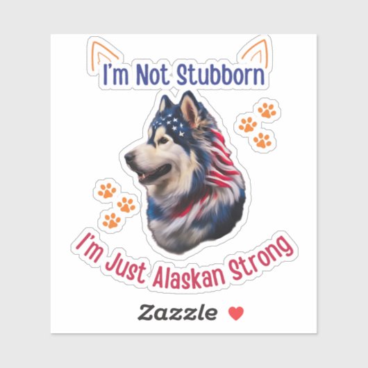 Alaskan Malamute Sticker (Vel)