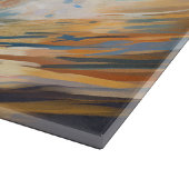 Alaskan Malamute Strand Surfen Schilderij Snijplank (Hoek)