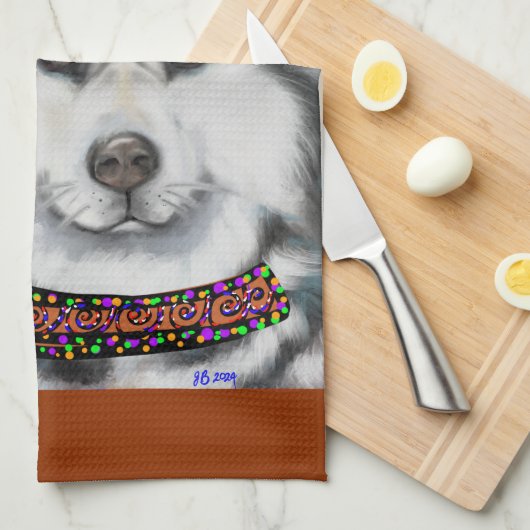 ALASKAN MALAMUTE THEEDOEK (Quarter Fold)