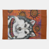 ALASKAN MALAMUTE THEEDOEK (Horizontaal)