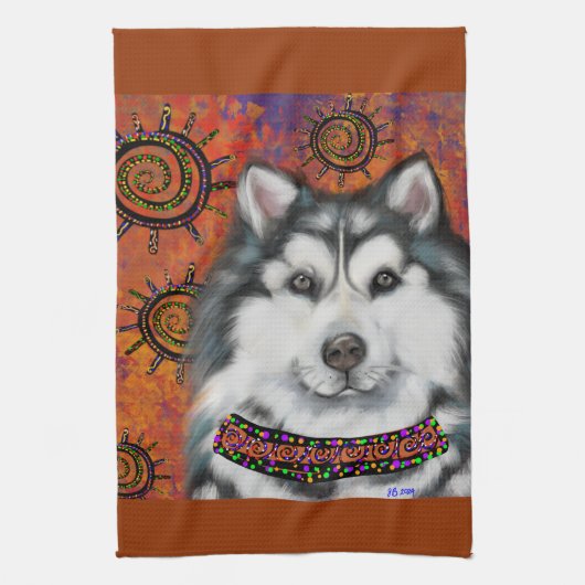 ALASKAN MALAMUTE THEEDOEK (Verticaal)