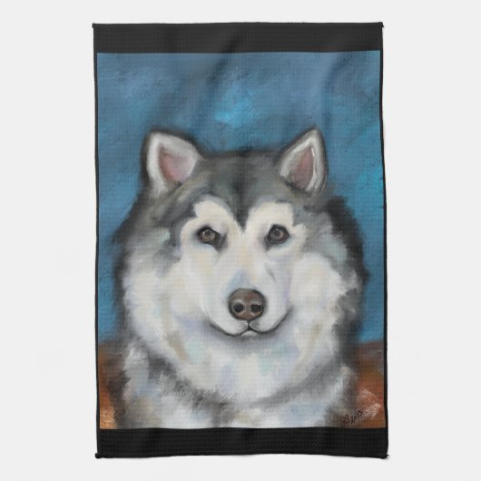 Alaskan Malamute Theedoek (Verticaal)