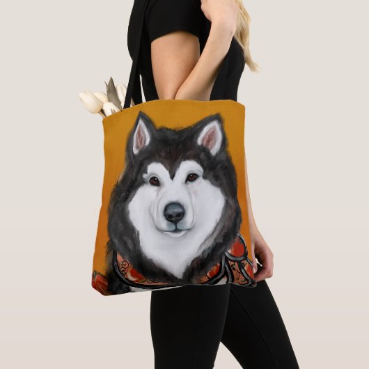 Alaskan Malamute Tote Bag (Dichtbij)