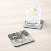 Alaskan Malamute Trinket Box Bier Onderzetter (Rechterzijde)