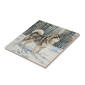Alaskan Malamute Trinket Box Tegeltje (Zijkant)
