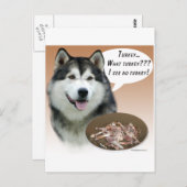 Alaskan Malamute Turkije Briefkaart (Voorkant / Achterkant)