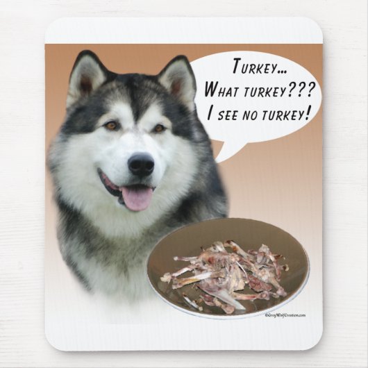 Alaskan Malamute Turkije Muismat (Voorkant)