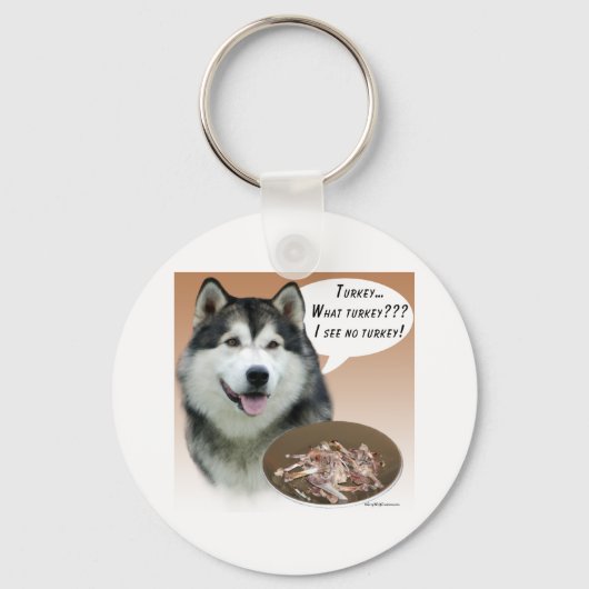 Alaskan Malamute Turkije Sleutelhanger (Voorkant)