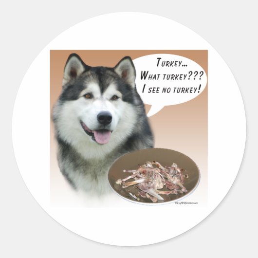 Alaskan Malamute Turkije - Sticker (Voorkant)