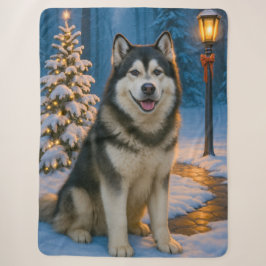 Alaskan Malamute Vakantie Sherpa Deken