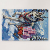 Alaskan Malamute Valentine's Day Sled Delivery Legpuzzel (Horizontaal)