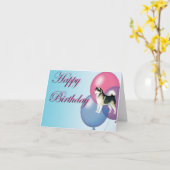 Alaskan Malamute Verjaardag Kaart (Gele Bloem)