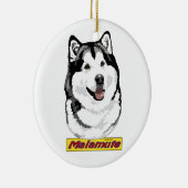 Alaskan Malamute-versiering Keramisch Ornament (Rechts)