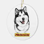 Alaskan Malamute-versiering Keramisch Ornament (Links)