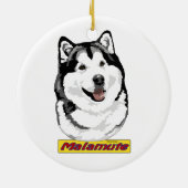 Alaskan Malamute-versiering Keramisch Ornament (Achterkant)