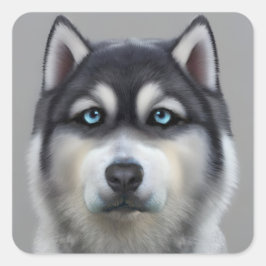 Alaskan Malamute Vierkante Sticker