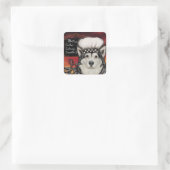 Alaskan Malamute Vierkante Sticker (Tas)