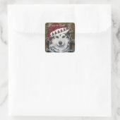 Alaskan Malamute Vierkante Sticker (Tas)