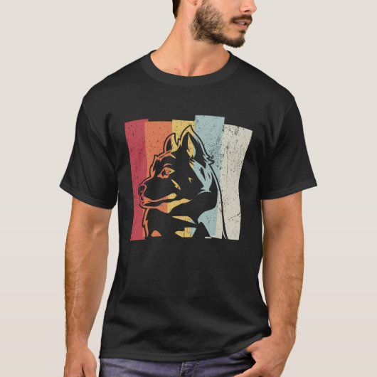 Alaskan Malamute Vintage Retro T-shirt (Voorkant)