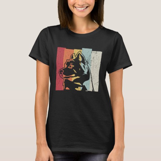 Alaskan Malamute Vintage Retro T-shirt (Voorkant)