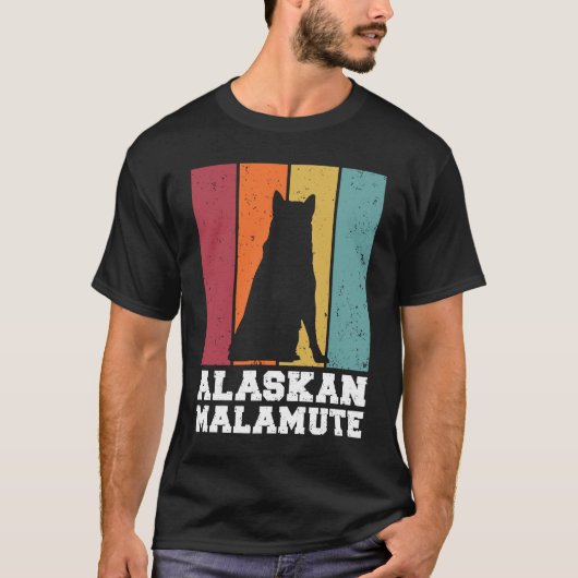 Alaskan Malamute Vintage T-shirt (Voorkant)