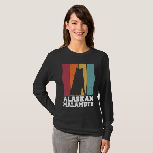 Alaskan Malamute Vintage T-shirt (Voorkant volledig)