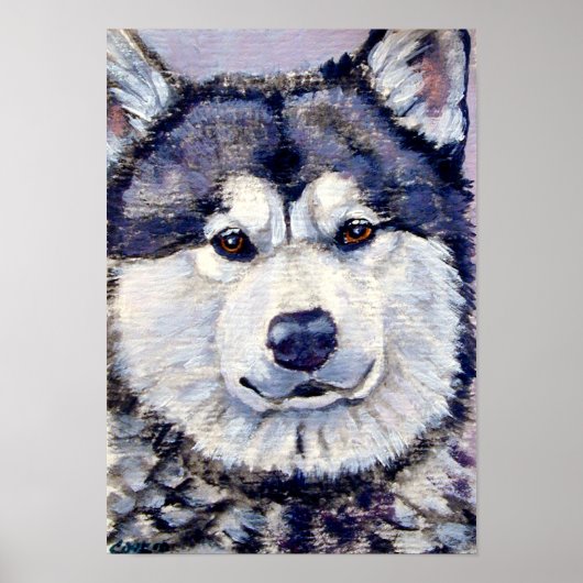 Alaskan Malamute Wall Print (Voorkant)