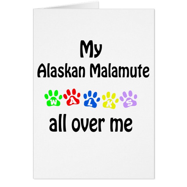 Alaskan Malamute Wandelingen Ontwerp (Voorkant)