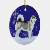 Alaskan Malamute Winter Ornament (Rechts)