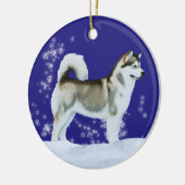 Alaskan Malamute Winter Ornament (Links)