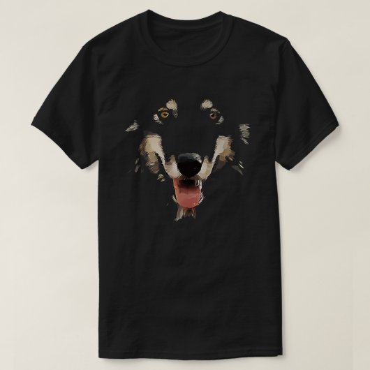 Alaskan Malamute Wolf Face Husky Dog mama T-shirt (Design voorkant)