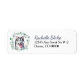 Alaskan Malamute WreatReturn Address Label (Voorkant)