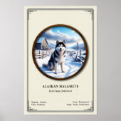 Alaskan Malamute Zoölogische Serie Poster (Voorkant)
