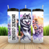 Alaskan Malamute's bloeiende geluk Thermosbeker