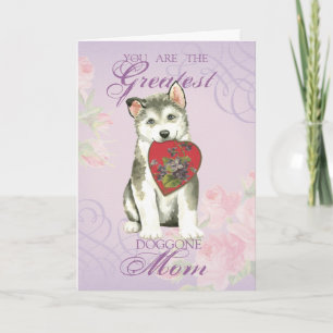 Alaskan Malemute Heart Mam Kaart