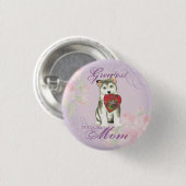 Alaskan Malemute Heart Mam Ronde Button 3,2 Cm (Voorkant /achterkant)