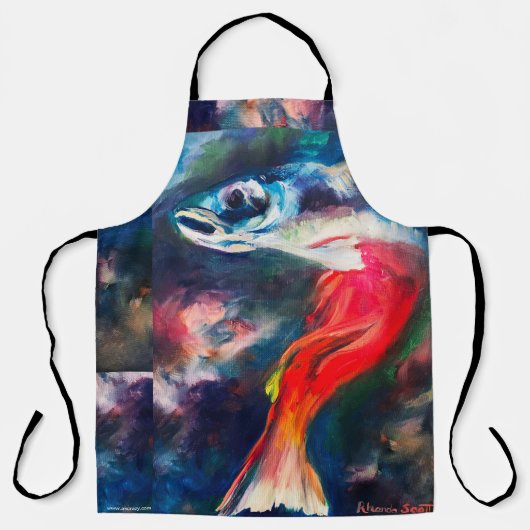 Alaskan Metamprys Print Apron Schort (Voorkant)