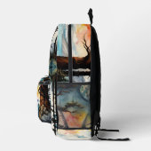 Alaskan Moose aan de baai Bedrukte Rugzak (Rechts)