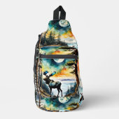 Alaskan Moose aan de baai Sling Bag (Voorkant)
