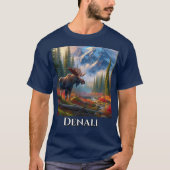 Alaskan Moose Denali Nationaal Park T-shirt (Voorkant)